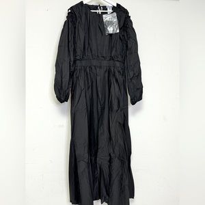 Plus size DETACHABLE SLEEVES MAXI DRESS